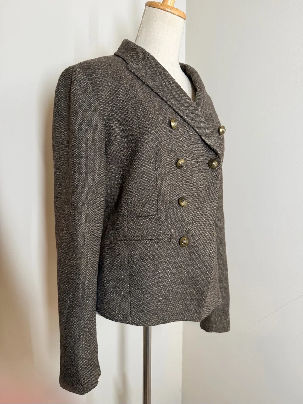 Banana Republic Women’s Tweed Military-Inspired -SZ 10- Double-Breasted Blazer